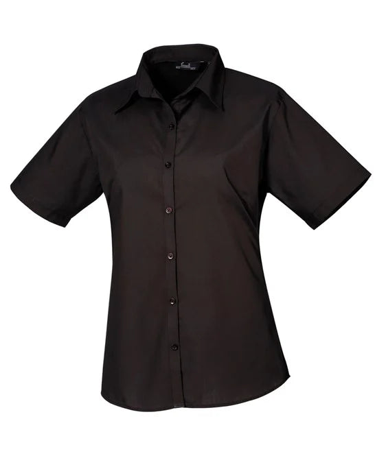 Women's short sleeve poplin blouse (PR302)