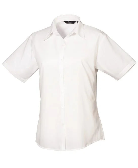 Women's short sleeve poplin blouse (PR302)