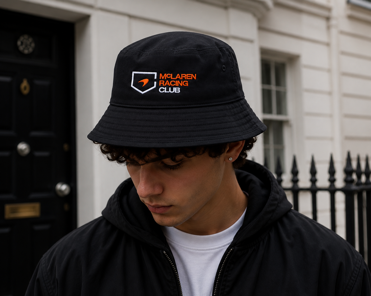 McLaren Racing Club Inspired Black Bucket Hat