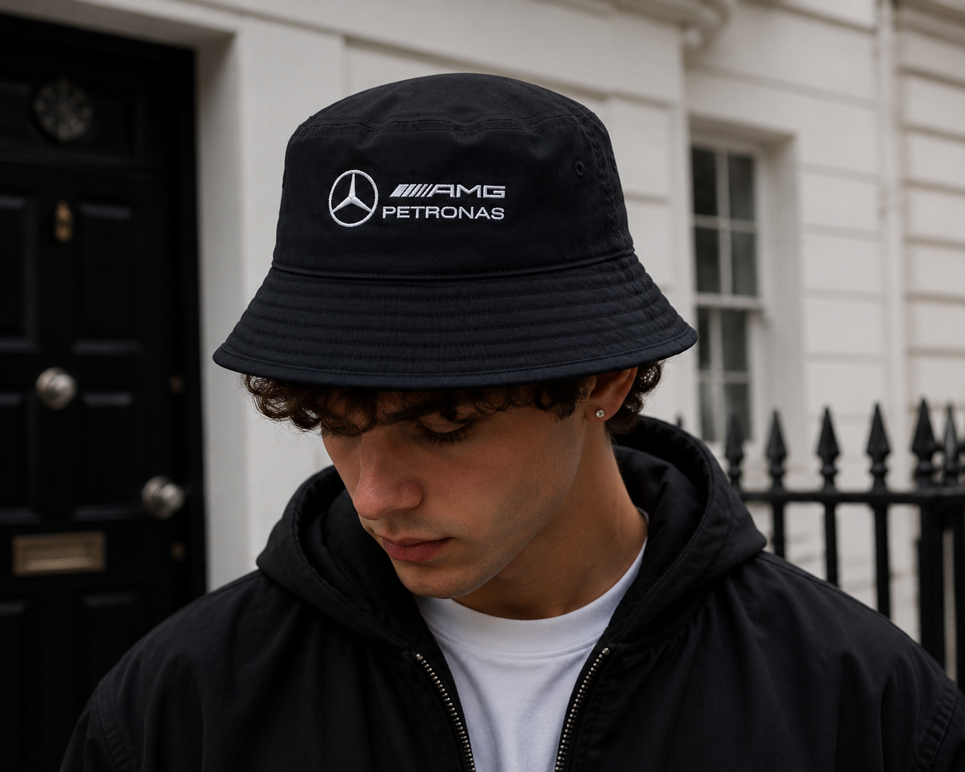 Mercedes AMG Petronas Inspired Black Bucket Hat