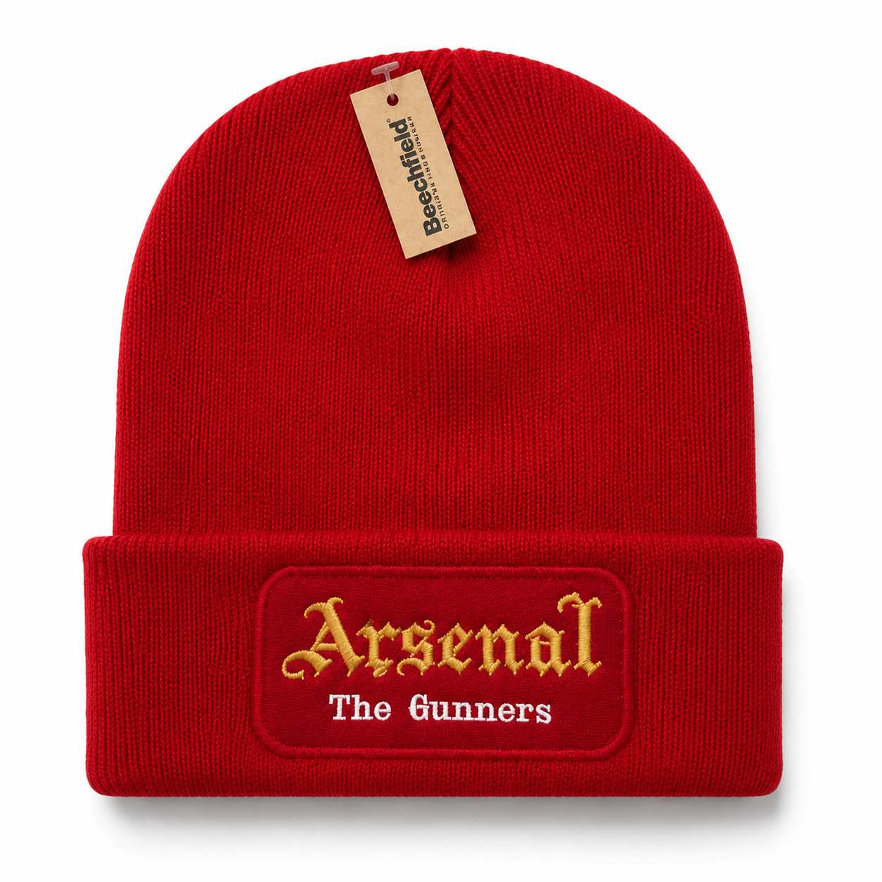 Arsenal The Gunners Red Beanie Hat | Embroidered Football Streetwear