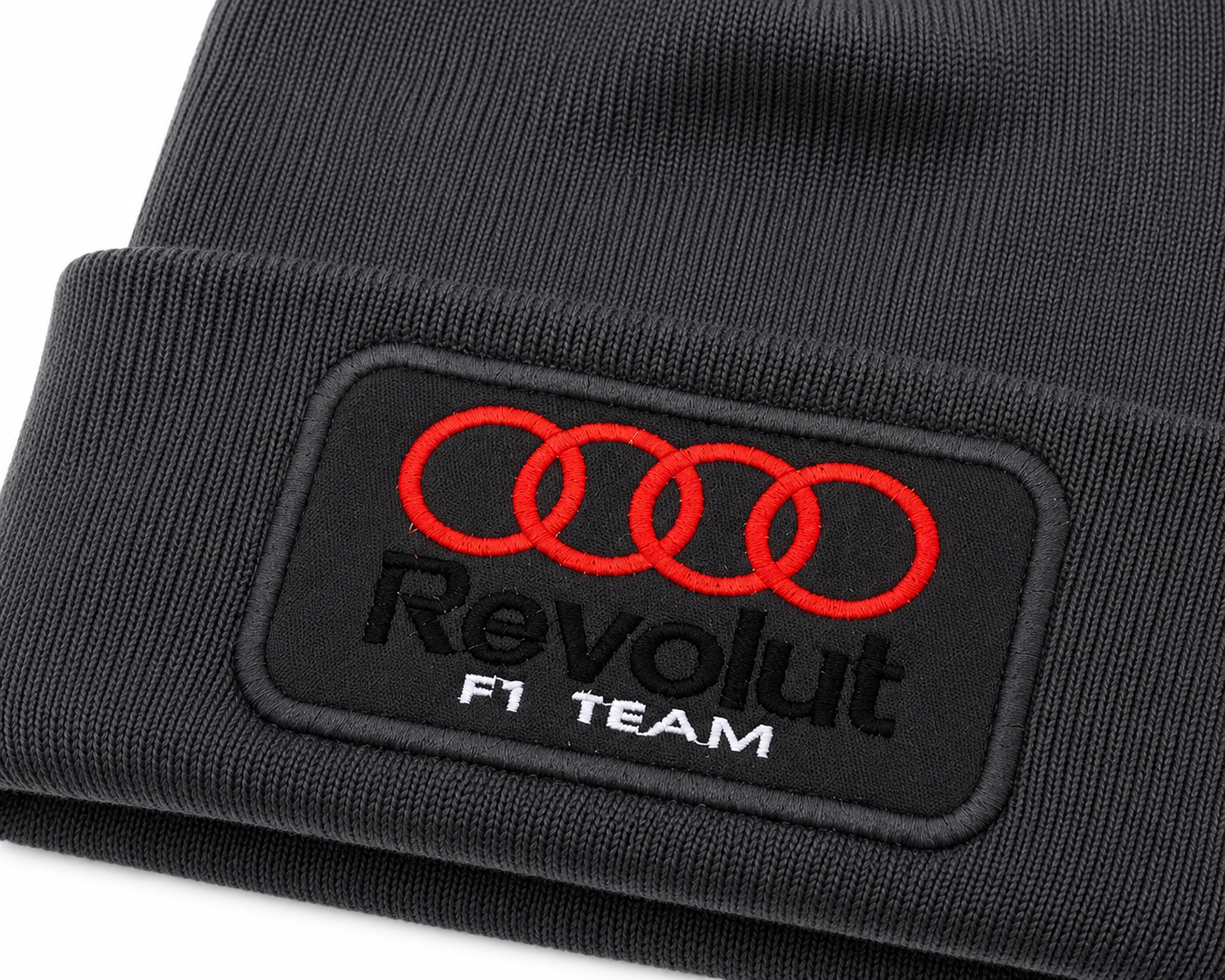 Audi Revolut F1 Team Grey Beanie Hat | Motorsport Streetwear Winter Beanie