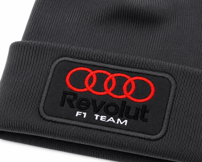Audi Revolut F1 Team Grey Beanie Hat | Motorsport Streetwear Winter Beanie