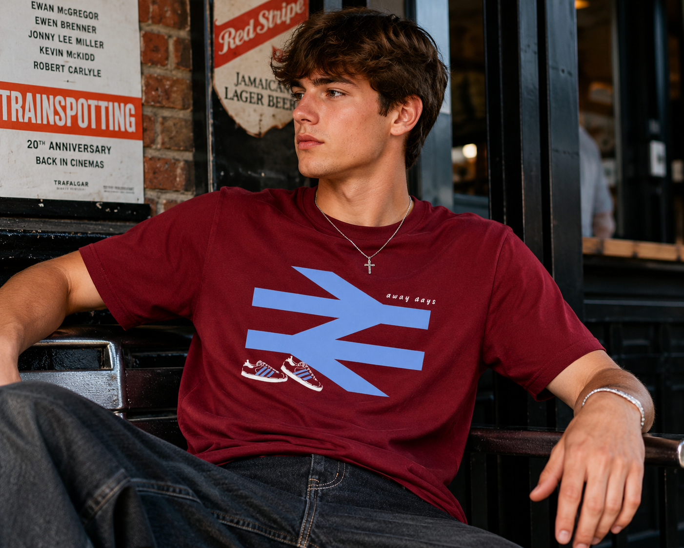 Away Days Graphic T-Shirt | Terrace & Football Streetwear Tee Regular