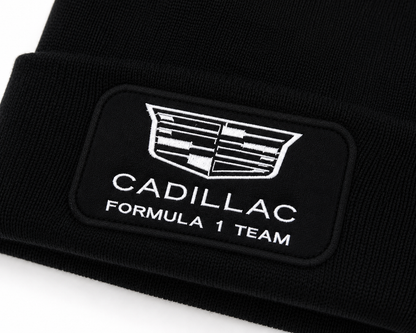 Cadillac Formula 1 Team Black Beanie Hat | Motorsport Streetwear Winter Beanie