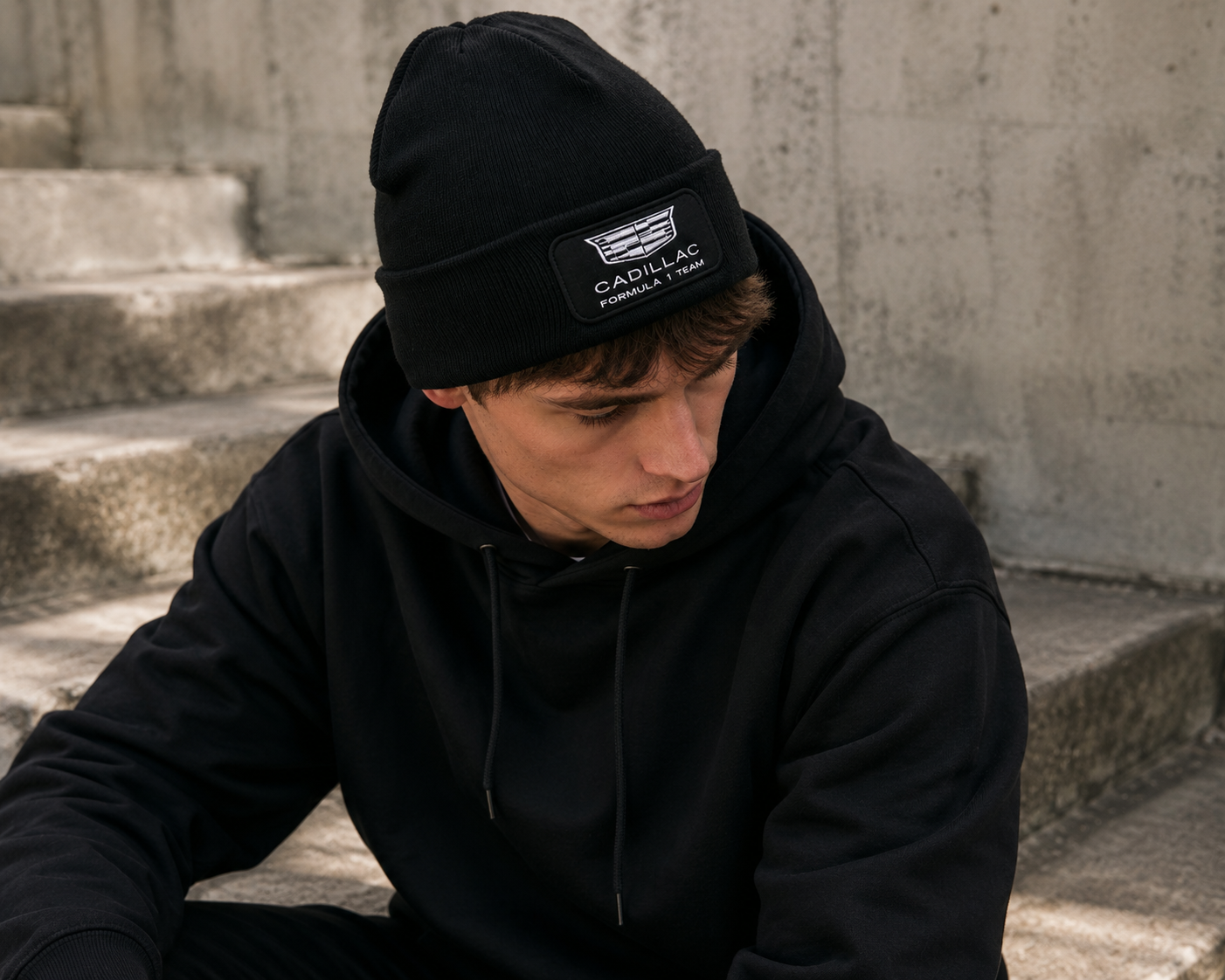 Cadillac Formula 1 Team Black Beanie Hat | Motorsport Streetwear Winter Beanie
