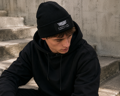 Cadillac Formula 1 Team Black Beanie Hat | Motorsport Streetwear Winter Beanie
