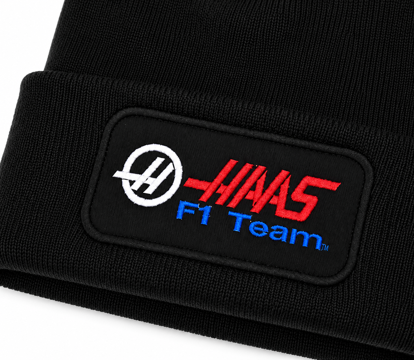 HAAS F1 Team Black Beanie Hat | Motorsport Streetwear Winter Beanie