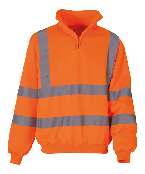 Hi-vis ¼ zip sweatshirt (YK031)